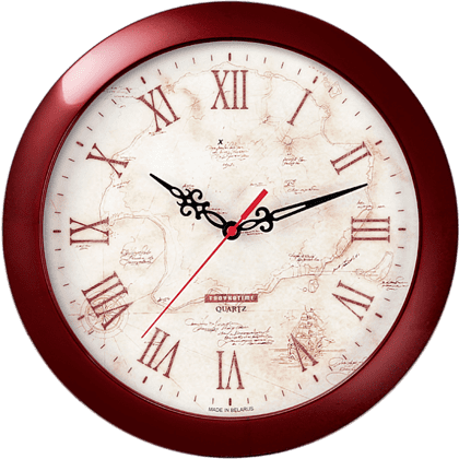 Часы настенные "973889", бордовый