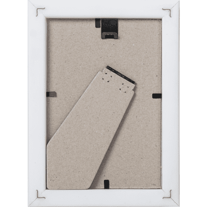 Фоторамка "П1-100 Zebra", 10х15 см, пластик, со стеклом, с ножкой, белый - 2