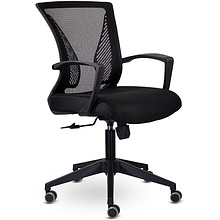Кресло для персонала Энжел СН-800 "СР TW-01/Е11-К", ткань, сетка, пластик, черный