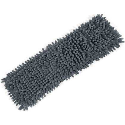 Насадка для плоской швабры 42х14 см, шенилл, на резинке, серый - 3