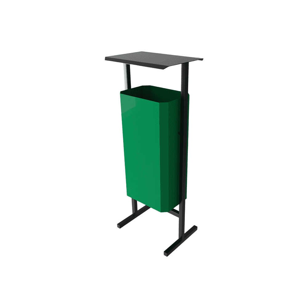 Урна уличная для мусора СТАНДАРТ, 50 л, металл, зелёный