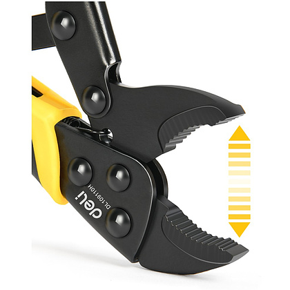 Клещи с фиксатором Deli YS DL109010H, 205 мм., желтый, черный - 4
