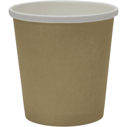 Контейнер бумажный, 440 мл, 72/98х99, 25 шт, крафт, белое дно