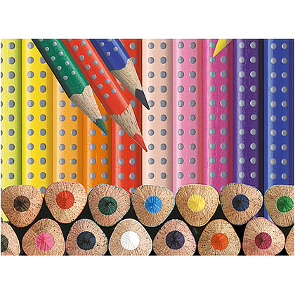 Цветные карандаши Faber-Castell "Grip", 24 цвета, металлическая упаковка - 3