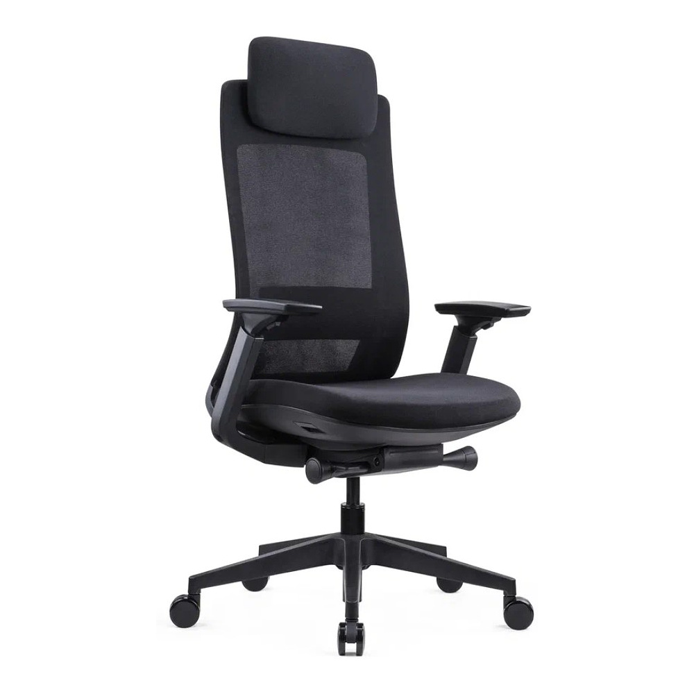 Кресло компьютерное SitZone E-VL002A, сетка, ткань, пластик, черный