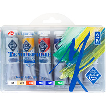 Краски темперные "Мастер Класс базовые цвета" набор 6 цветов