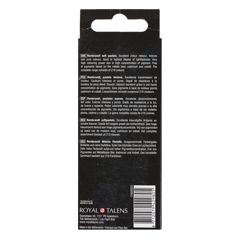 Набор мягкой пастели "Rembrandt Half Pastel", 5 цветов, темные синие - 4