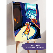 Картина по номерам "Девушка в самолете"