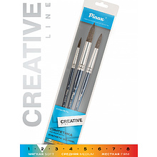 Набор кистей для рисования "Pinax Creative", синтетика, 3 шт