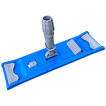 Держатель для мопов с зажимами, 40 см, серый, синий