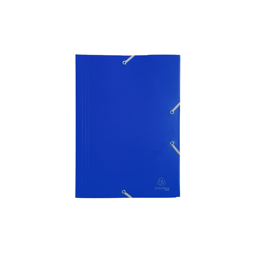 Папка на резинках "Exacompta", A4, 15 мм, полипропилен, синий