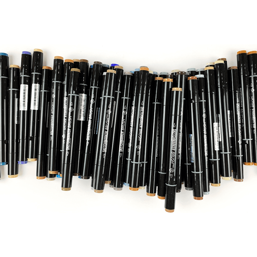 Маркер перманентный двусторонний "Sketchmarker Brush", GG1 серо-зеленый 1 - 4