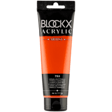 Краски акриловые "Blockx", 753 пиррол вермилион, 120 мл