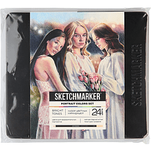Карандаши цветные "Sketchmarker Портрет", набор 24 цвета, жестяной пенал