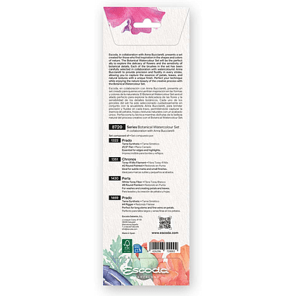 Набор кистей "Escoda. Botanical watercolor set", набор 4 шт - 2