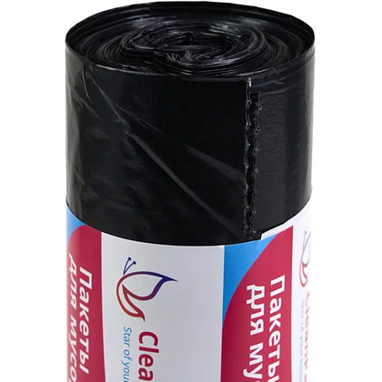 Мешки для мусора CleanPavline Выгодные, 240 л, 35 мкм, 88х120 см, ПВД, 10 шт/рулон, черный - 3