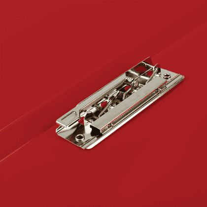 Папка В-611 "Стандарт" с зажимом и карманом, пластик, красный - 4