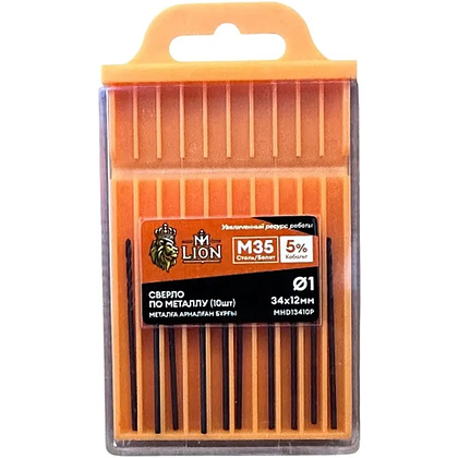 Сверло по металлу M-Lion, MHD91255P, 9,0х125 мм, 5 шт/упак