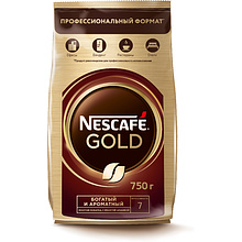 Кофе Nescafe Gold растворимый сублимированный с добавлением натурального молотого кофе, 750 г