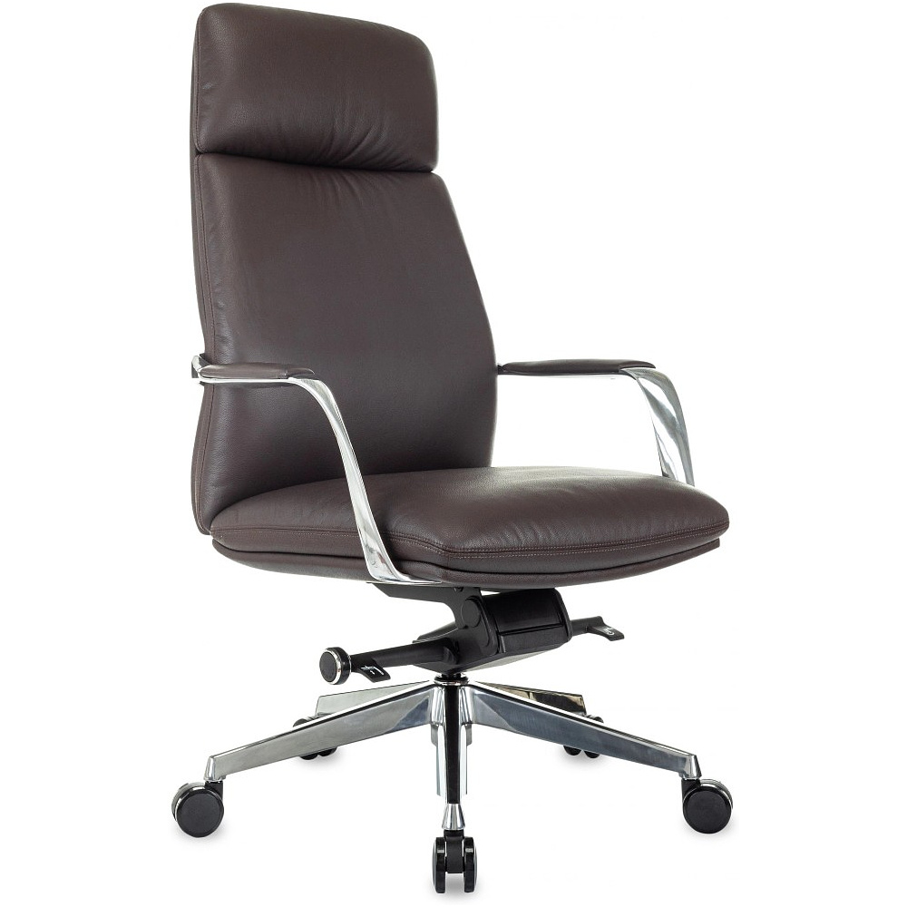 Кресло для руководителя Бюрократ VEGA, кожа, коричневый