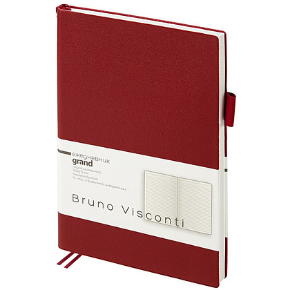 Ежедневник недатированный "Grand", А5, 256 страниц, бордовый