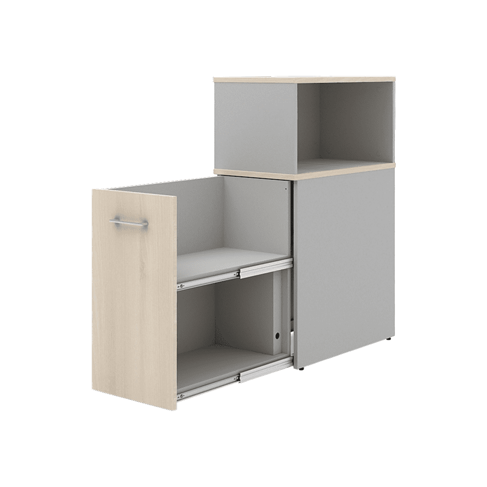 Коллекция Титан Оргтауэр малый ТН572Т+ТН573К-22+ТН182, 400х700х1128, с топом и надставкой для папок