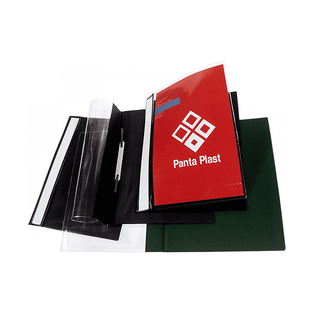 Папка-скоросшиватель "Panta Plast", А4, панорама, черный - 3