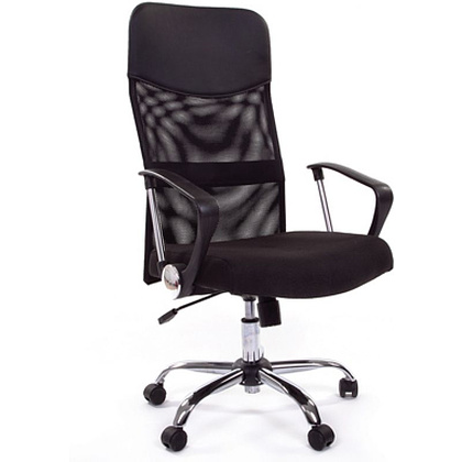 Кресло для руководителя "Chairman 610", ткань, металл, черный