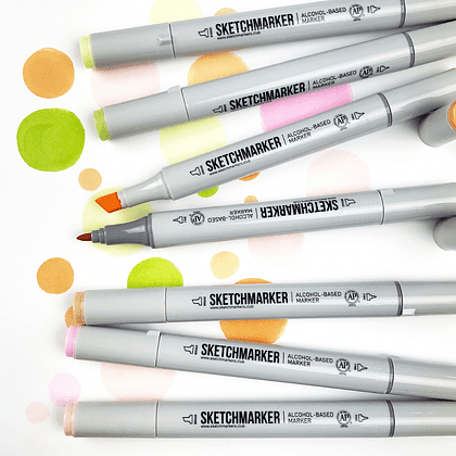 Маркер перманентный двусторонний "Sketchmarker", WG5 серый теплый 5 - 2