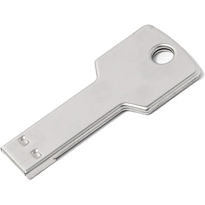 Карта памяти USB Flash 2.0 "Key", 16 Gb, металл, серебристый - 2