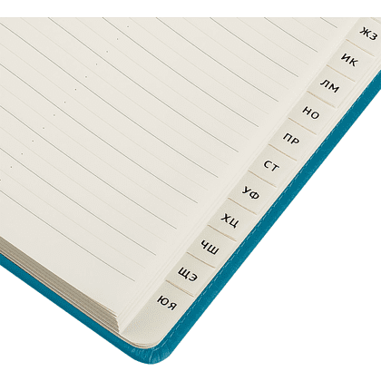 Книга алфавитная "Winner. Dark teal", А5, 135х205 мм, 80 листов, бирюзовый - 2