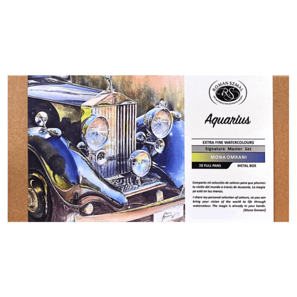 Набор акварельных красок "Aquarius. Mona Omrani", 28 цветов, кюветы