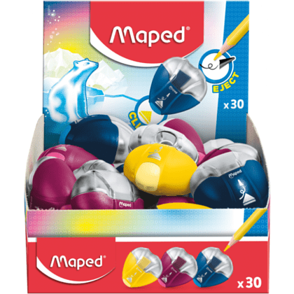 Точилка Maped "IGloo Eject", 1 отверстие, с контейнером, ассорти - 4