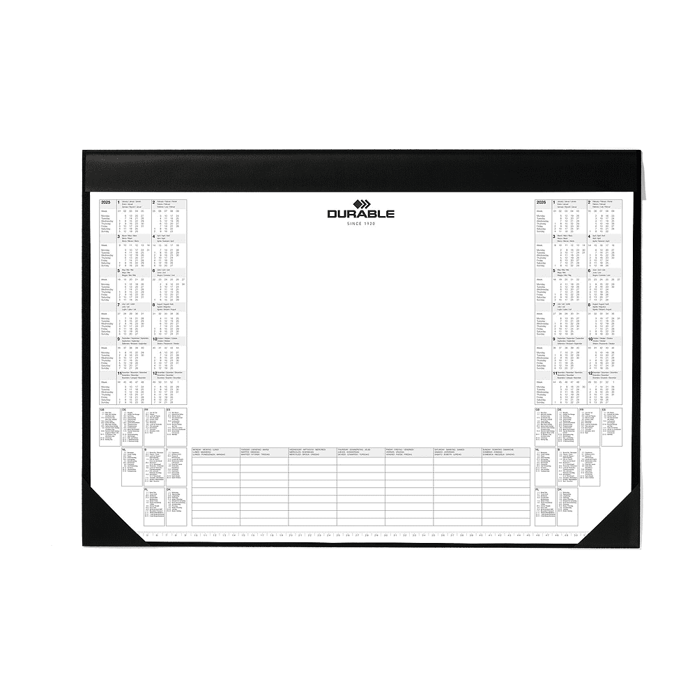 Бювар с планингом, 42x59 см,  черный