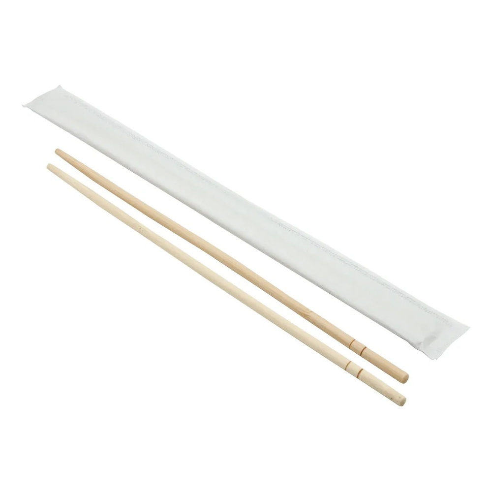 Палочки для еды 23 см, в индивидуальной упаковке, бамбук, 100 шт/упак