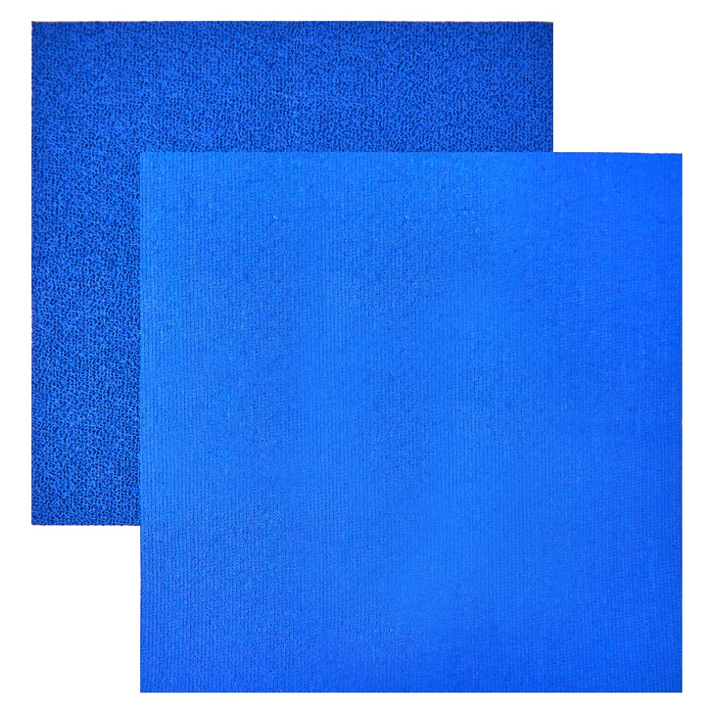 Салфетка из микроволокна прорезиненная, 250г/м2, 30х30см, 2шт/упак, синий