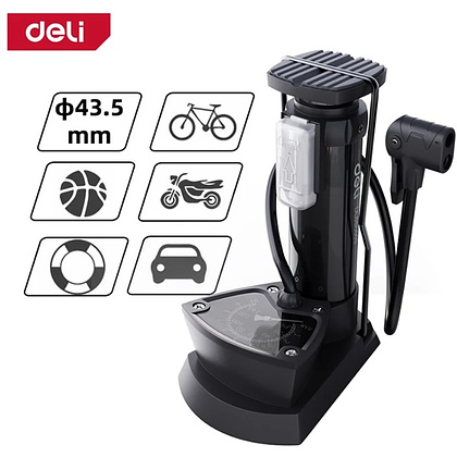 Насос велосипедный ножной Deli YS EDL880003, 9.6 bar/140 PSI - 2