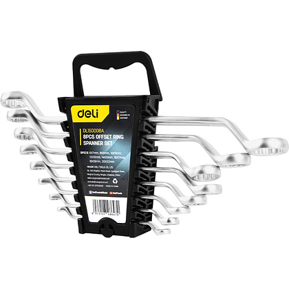 Набор накидных ключей "Deli" EDL150008A, 8 предметов, серебристый