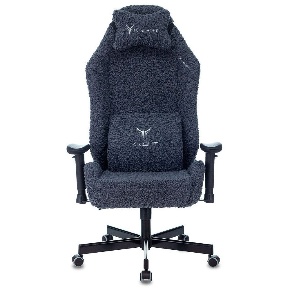 Кресло игровое Бюрократ "Knight T1", экомех, металл, синий - 2