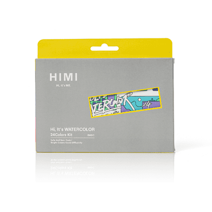 Набор для рисования акварелью "Himi New" (краски 36 цветов, кисть, блок для акварели), белый футляр - 2