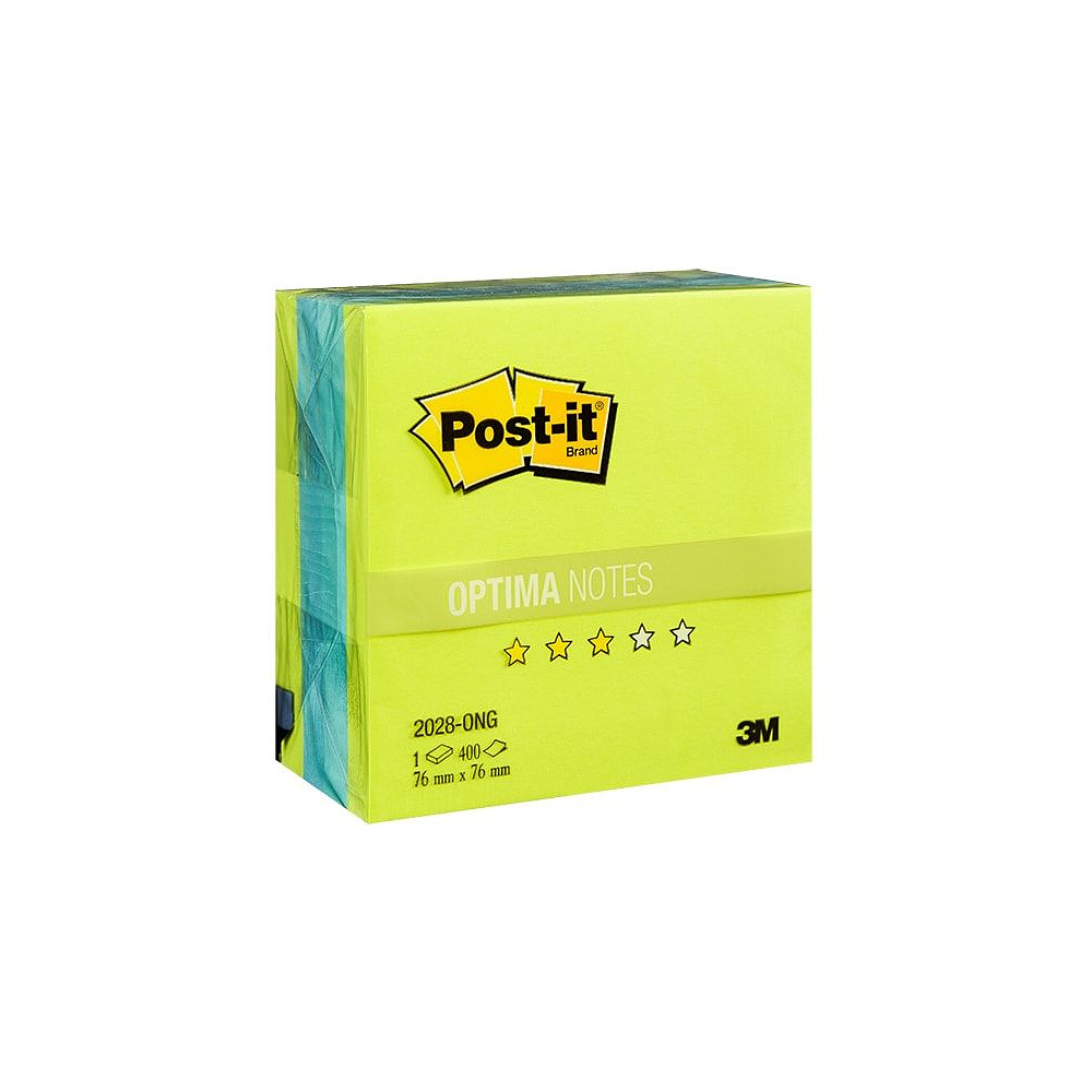 Бумага для заметок "Post-it Куб", 76x76 мм, 400 листов, ассорти, (010018)