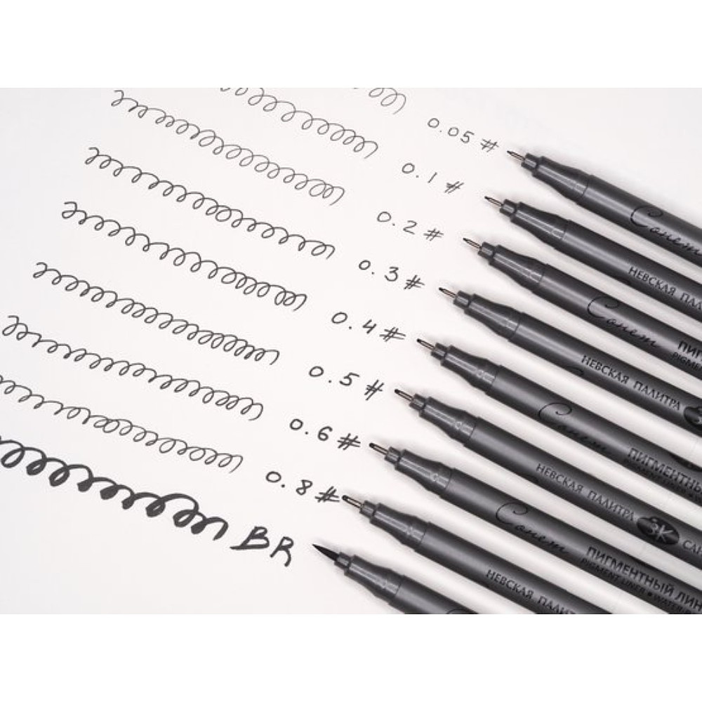 Ручка-лайнер "Сонет", кисть, черный - 2