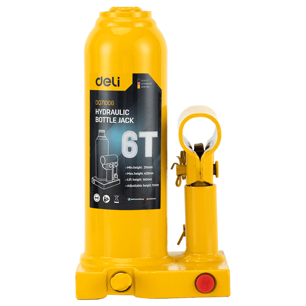 Домкрат бутылочный Deli YS EDQ71006, 6 т
