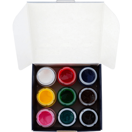 Краска акриловая глянцевая "Декола", набор 9 цветов, 20 мл, банки - 5