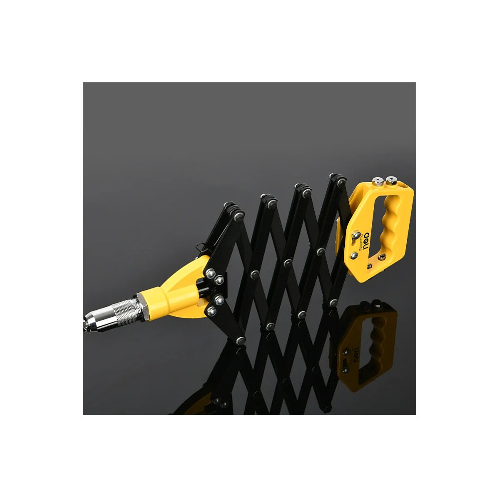 Заклепочник рычажно-складной Deli YS EDL236932, 812 мм, 3.2-6.4 мм, желтый, черный - 6