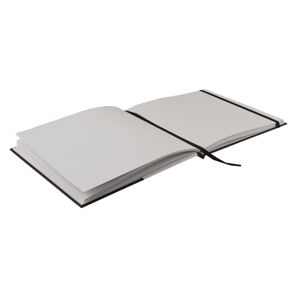 Скетчбук для маркеров "Сонет", 20х20 см, 220 г/м2, 40 листов, черный, на резинке - 2