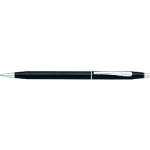 Ручка шариковая автоматическая "Cross Classic Century Black Lacquer", 0.7 мм, черный, серебристый, стержень черный