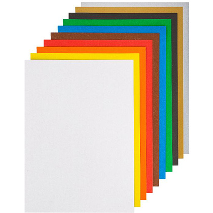 Картон цветной набор  "Цветик", А4, 10 цветов, 10 листов - 2