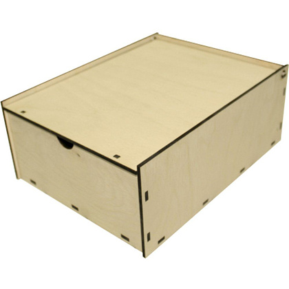 Коробка подарочная "КВ2", 22.5x19.5x10 см, светло-коричневый