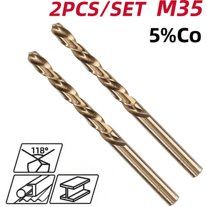 Сверло по металлу Deli RS EDH-MHZ010-E2, 1.0 мм, DIN 338, HSCo 5%, 2 шт. - 2